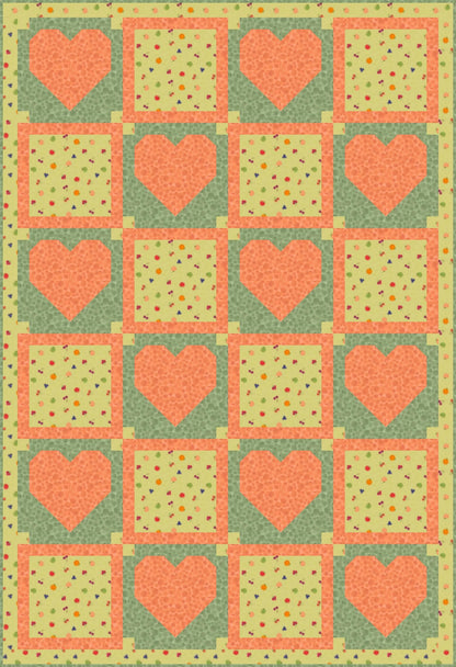 LIMITED EDITION!! Fabric Cafe Amore Quilt Kit Featuring Lewis & Irene Small Things Sweet Fabric Collection Finished Size: 39"x57"
