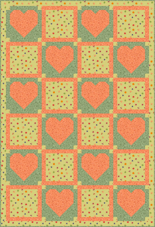 LIMITED EDITION!! Fabric Cafe Amore Quilt Kit Featuring Lewis & Irene Small Things Sweet Fabric Collection Finished Size: 39"x57"