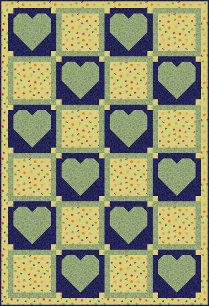 LIMITED EDITION!! Fabric Cafe Amore Quilt Kit Featuring Lewis & Irene Small Things Sweet Fabric Collection Finished Size: 39"x57"