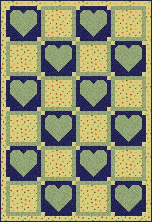 LIMITED EDITION!! Fabric Cafe Amore Quilt Kit Featuring Lewis & Irene Small Things Sweet Fabric Collection Finished Size: 39"x57"
