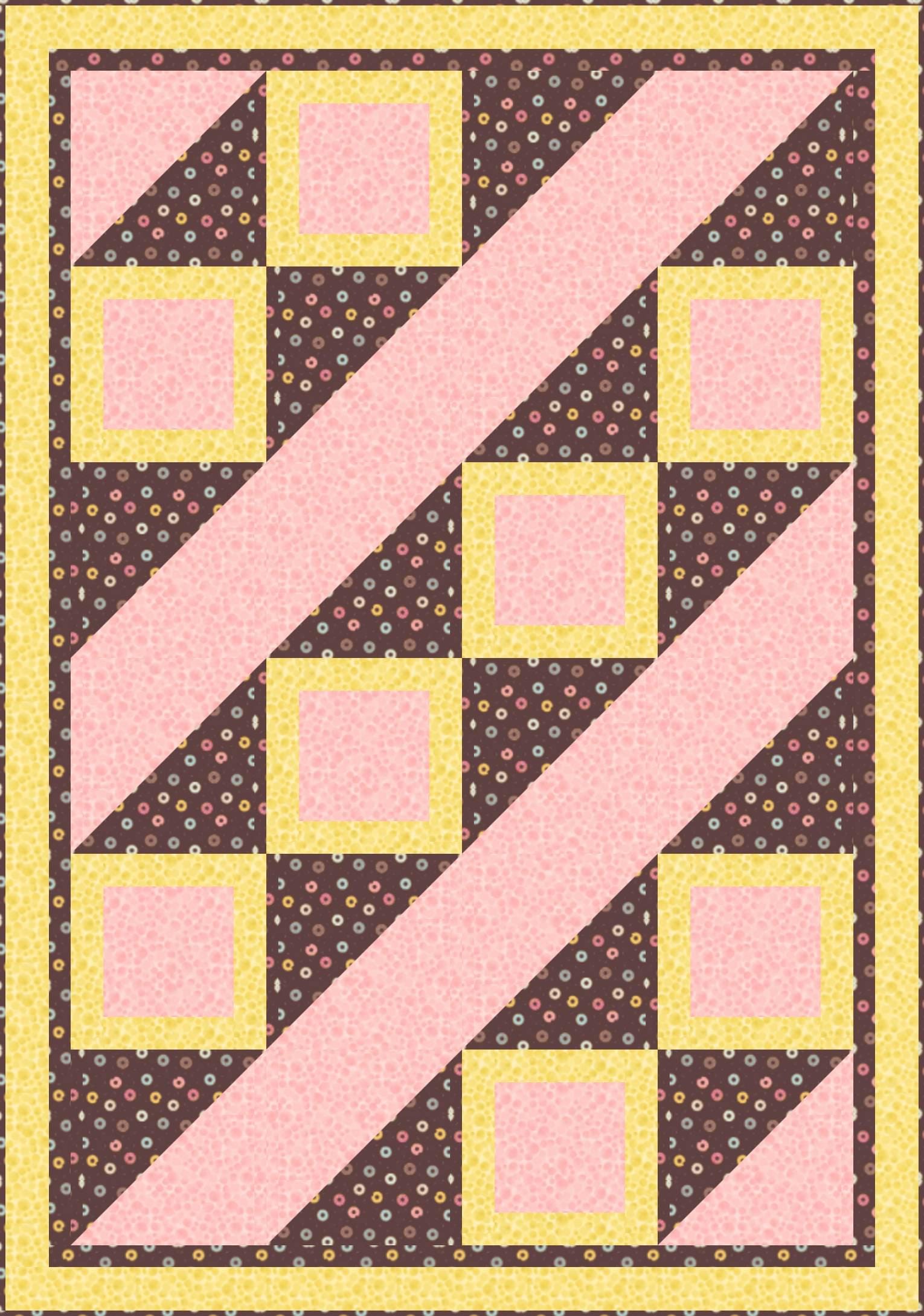 LIMITED EDITION Fabric Cafe Ashford Square Quilt Kit Featuring Lewis & Irene Small Things Sweet Fabric Collection Finished Size: 42.5"x60.5"