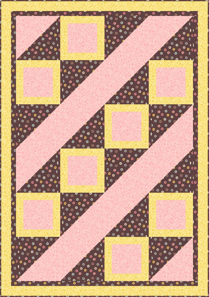 LIMITED EDITION Fabric Cafe Ashford Square Quilt Kit Featuring Lewis & Irene Small Things Sweet Fabric Collection Finished Size: 42.5"x60.5"