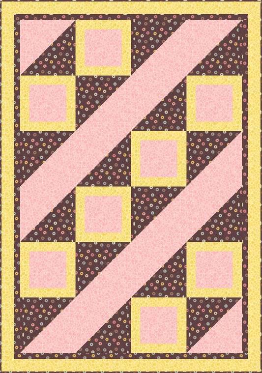 LIMITED EDITION Fabric Cafe Ashford Square Quilt Kit Featuring Lewis & Irene Small Things Sweet Fabric Collection Finished Size: 42.5"x60.5"