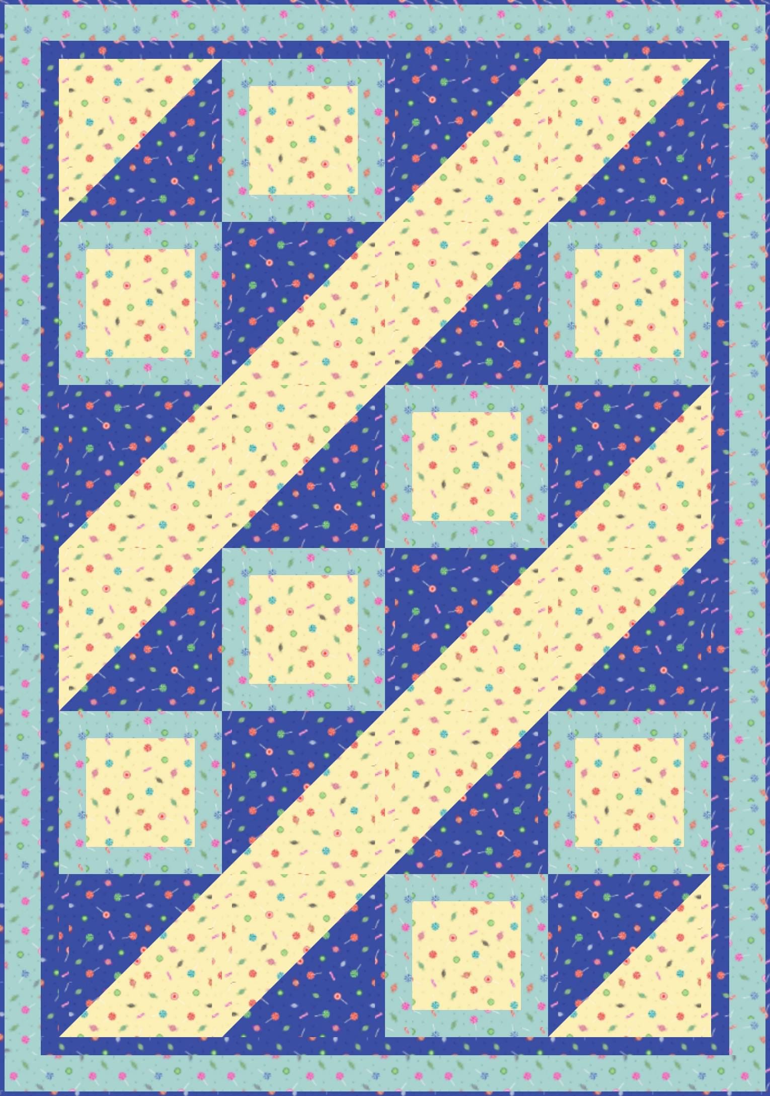 LIMITED EDITION Fabric Cafe Ashford Square Quilt Kit Featuring Lewis & Irene Small Things Sweet Fabric Collection Finished Size: 42.5"x60.5"