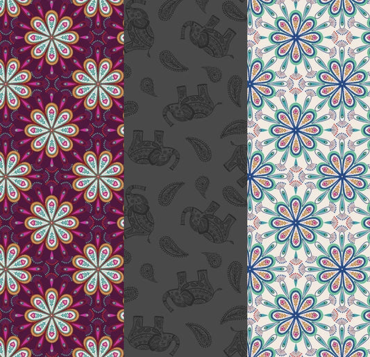 LIMITED EDITION!! Fabric Cafe Mosaic Quilt Kit Featuring Lewis & Irene Soraya Fabric Collection Finished Size: 42.5"x53.5"