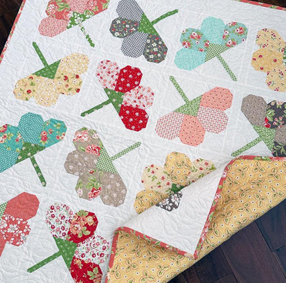 The Pattern Basket Magnolia Quilt Pattern Finished Size: 44.5"x44.5" TPB 2404