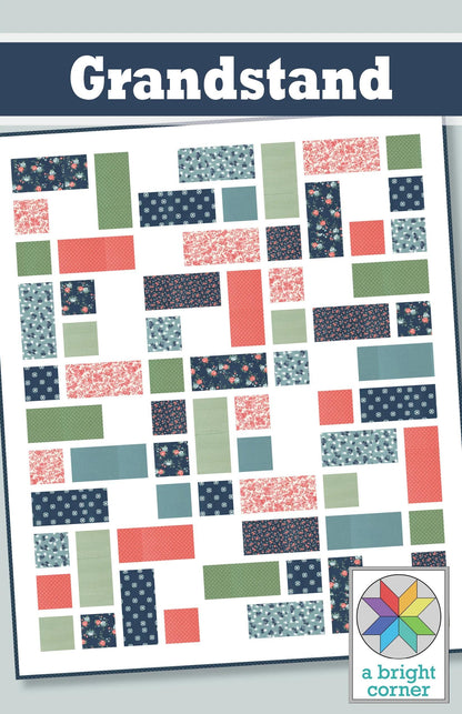 A Bright Corner Grandstand Quilt Pattern - 4 Size Variations Per Pattern ABC352