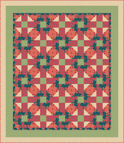 LIMITED EDITION!! Fabric Cafe Twister Quilt Kit Featuring Riley Blake Market Street Fabric Collection Finished Size: 59.5”x68.5"