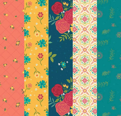 LIMITED EDITION!! Fabric Cafe Zenith Quilt Kit Featuring Riley Blake Market Street Fabric Collection Finished Size: 50"x72"