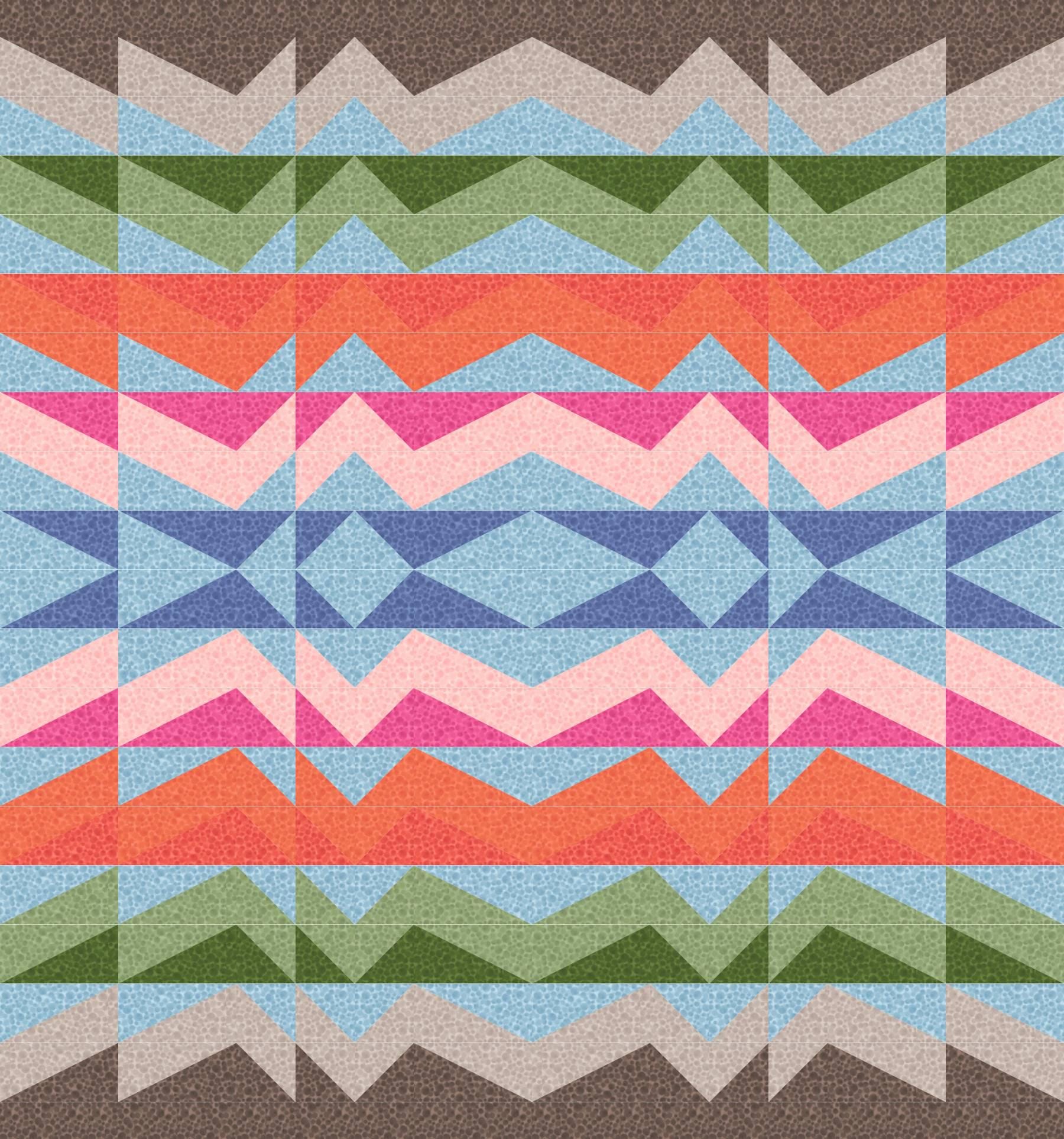 LIMITED EDITION!! Rocky Coast Large Throw Quilt Kit Featuring Lewis & Irene Bumbleberries Fabric Collection Finished Size: 72"x77"