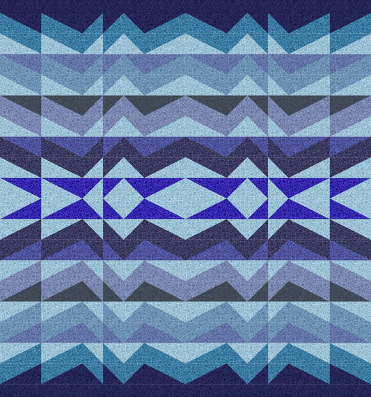 LIMITED EDITION!! Rocky Coast Large Throw Quilt Kit Featuring Lewis & Irene Bumbleberries Fabric Collection Finished Size: 72"x77"