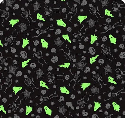 Glow-In-The-Dark Lewis & Irene Witchy Woods Fabric Collection Spooky Friends on Purple Authentic Premium 100% Cotton Fabrics