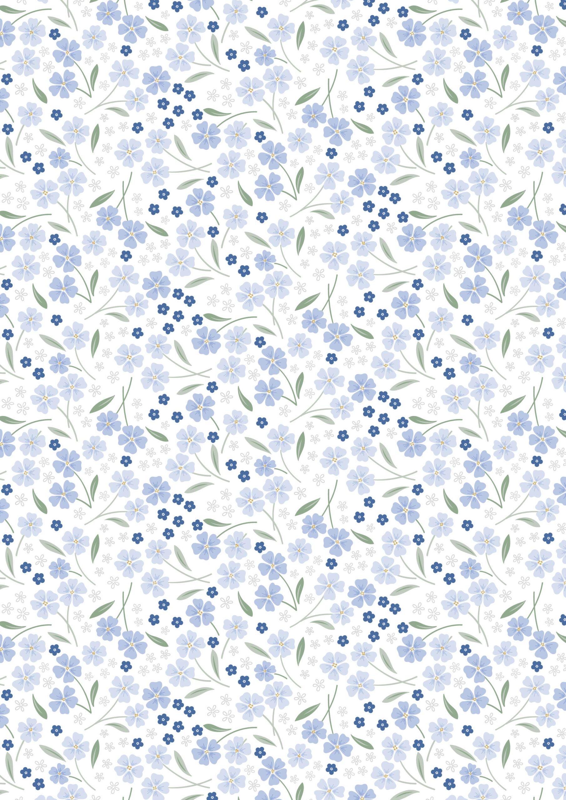 Lewis & Irene Forever Blooms Fabric Collection Forevermore on White Premium 100% Cotton Quilt Shop Quality Fabrics