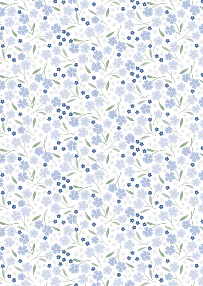 Lewis & Irene Forever Blooms Fabric Collection Forevermore on White Premium 100% Cotton Quilt Shop Quality Fabrics