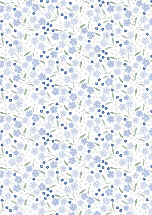 Lewis & Irene Forever Blooms Fabric Collection Forevermore on White Premium 100% Cotton Quilt Shop Quality Fabrics