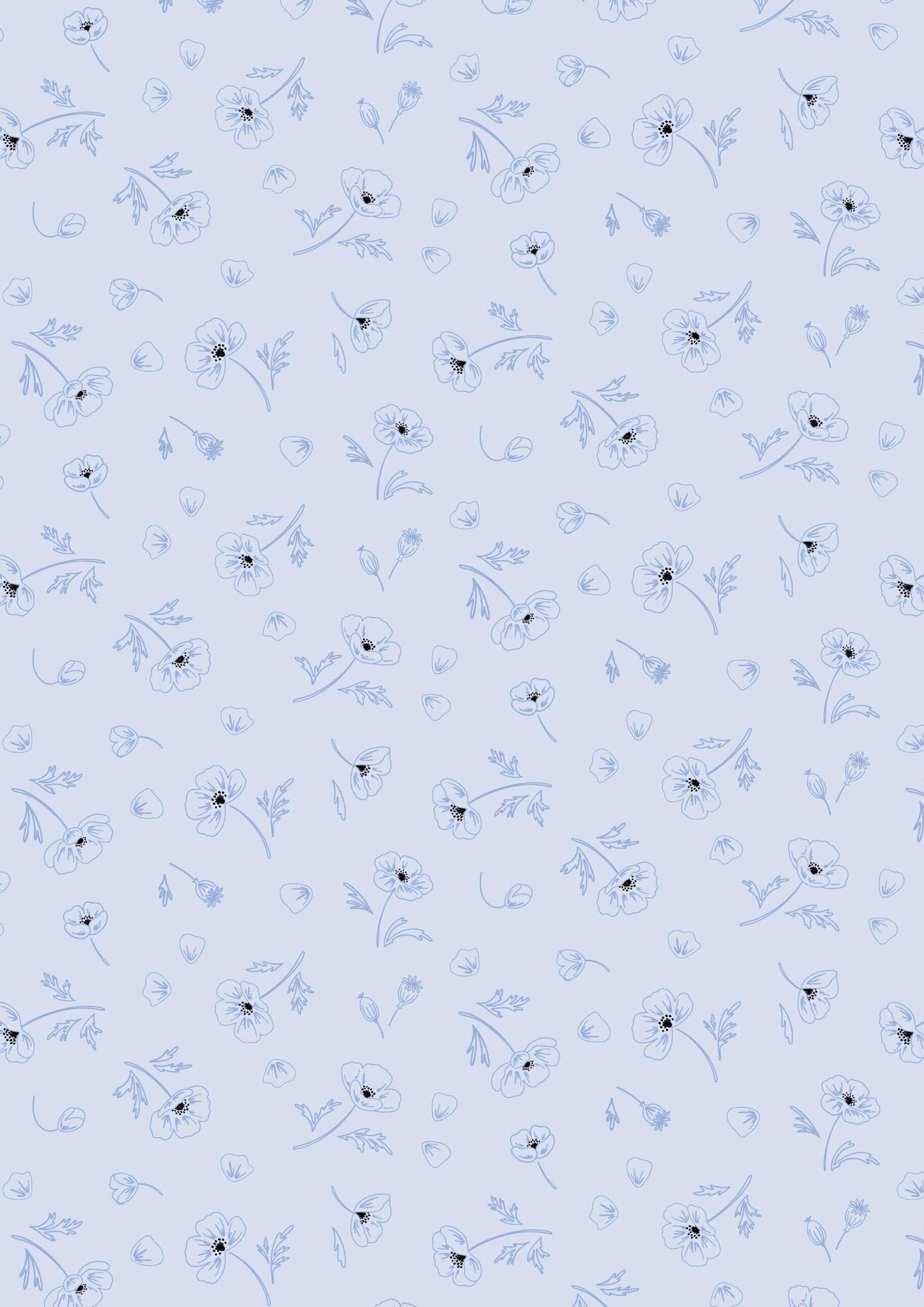Lewis & Irene Forever Blooms Fabric Collection Ephemeral Beauty on Pale Blue Premium 100% Cotton Quilt Shop Quality Fabrics