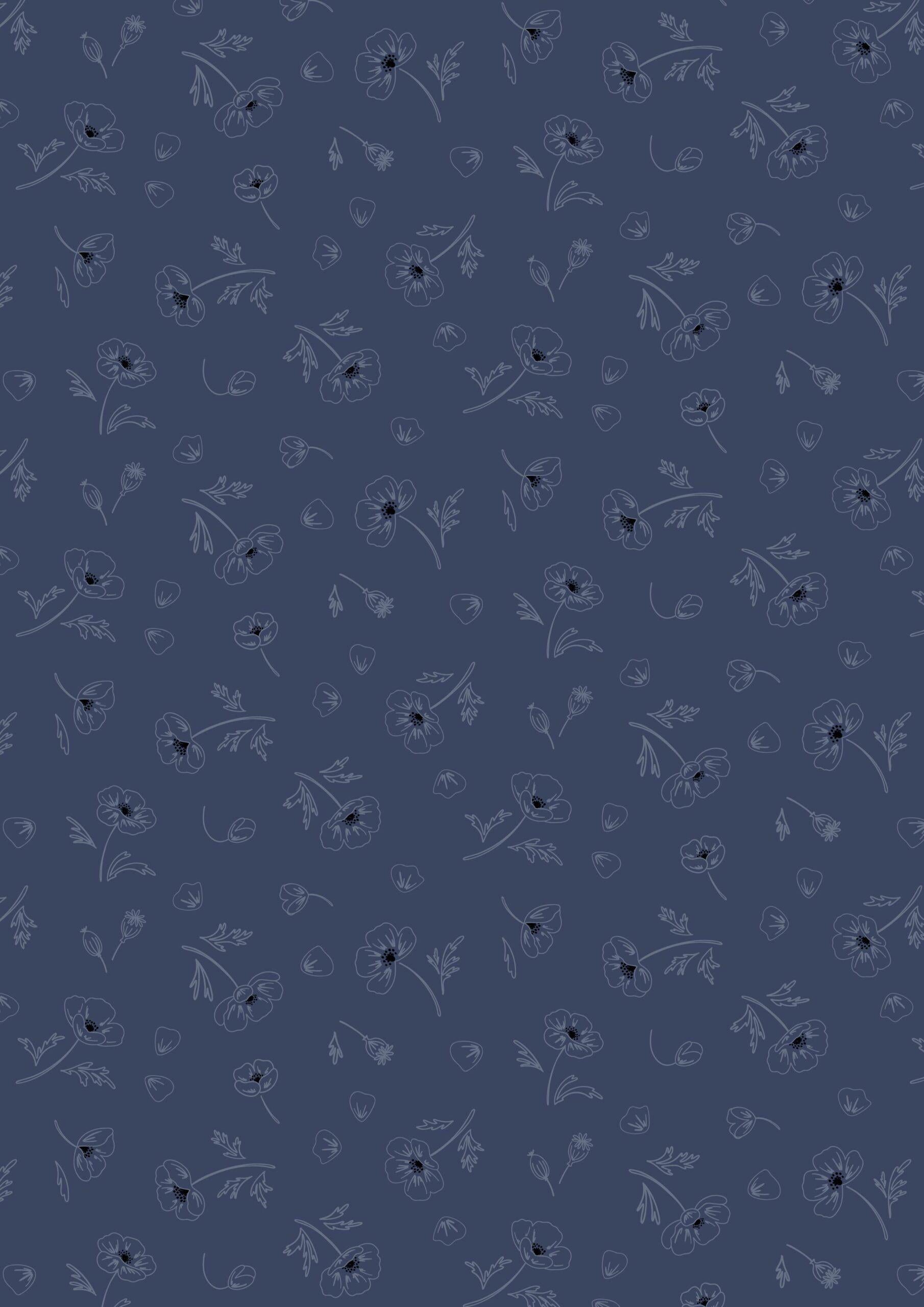 Lewis & Irene Forever Blooms Fabric Collection Ephemeral Beauty on Prussian Blue Premium 100% Cotton Quilt Shop Quality Fabrics