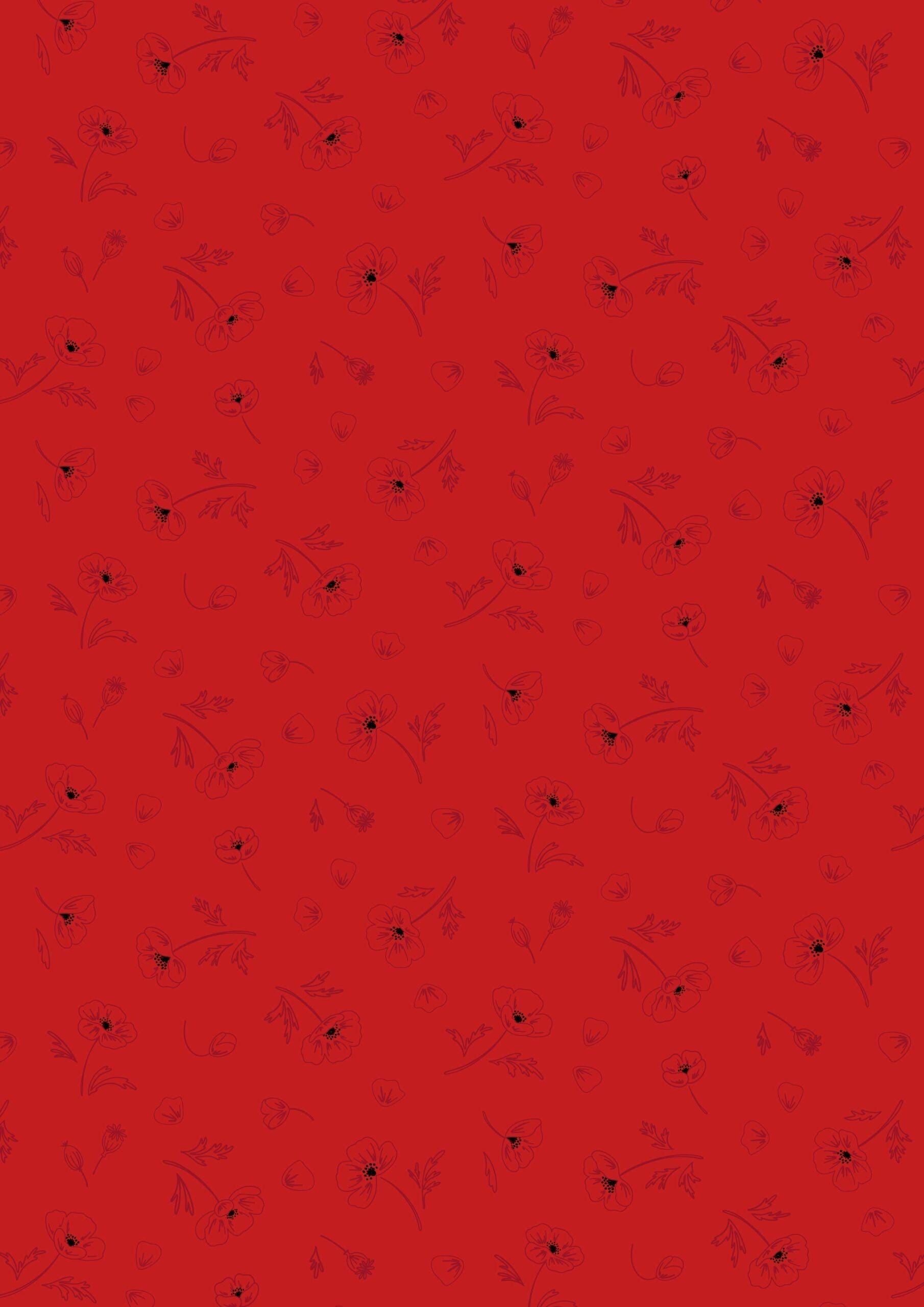 Lewis & Irene Forever Blooms Fabric Collection Ephemeral Beauty on Scarlet Premium 100% Cotton Quilt Shop Quality Fabrics