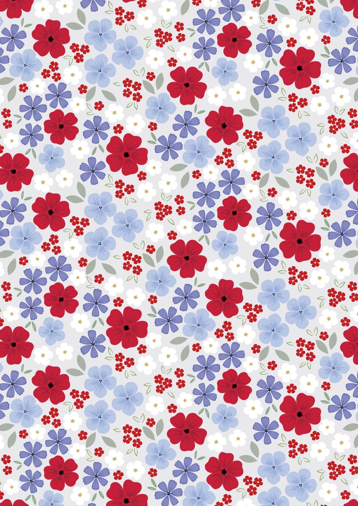 Lewis & Irene Forever Blooms Fabric Collection Floral Palette on Light Gray Premium 100% Cotton Quilt Shop Quality Fabrics