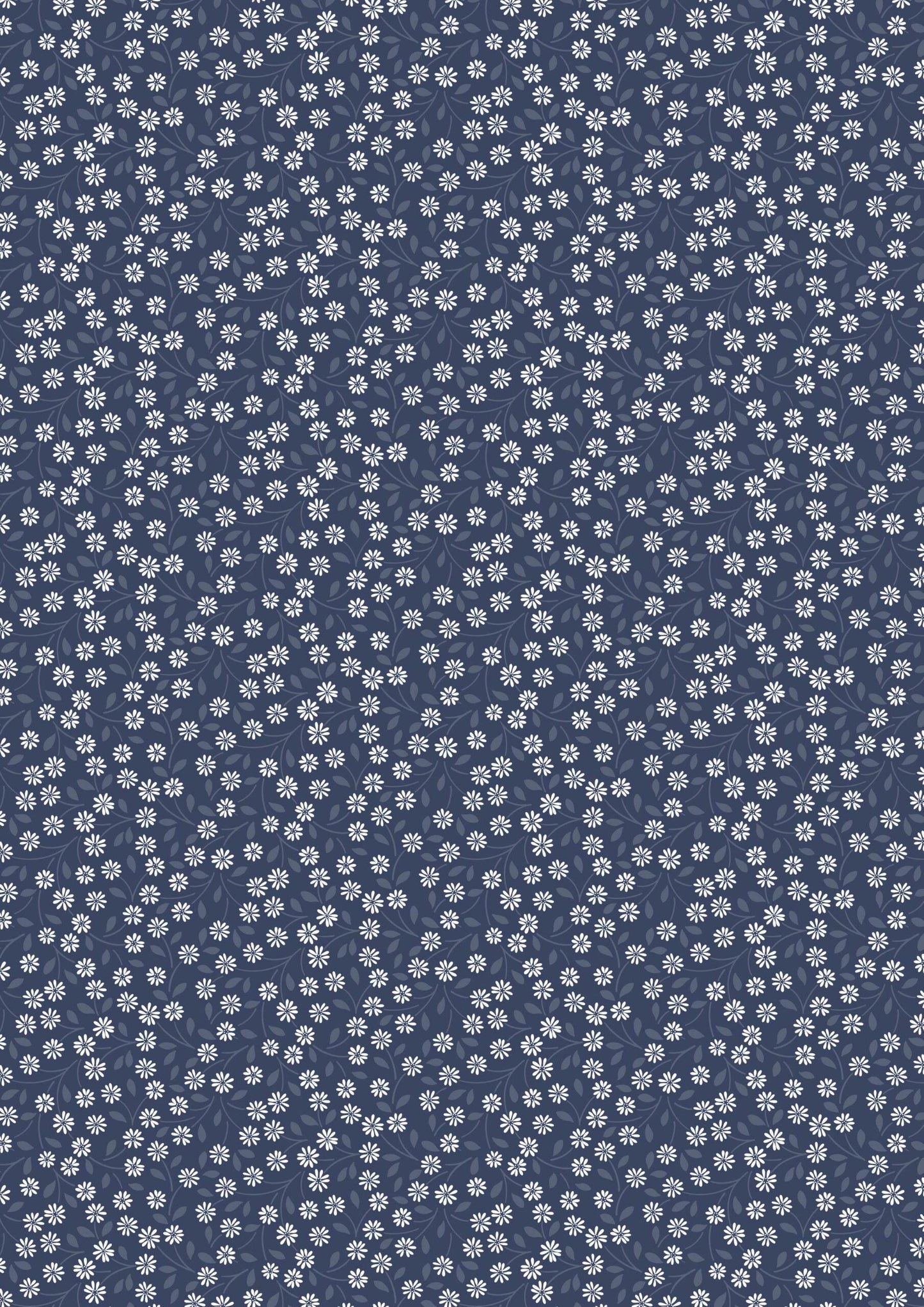 Lewis & Irene Forever Blooms Fabric Collection Interlaced Blossoms on Prussian Blue Premium 100% Cotton Quilt Shop Quality Fabrics