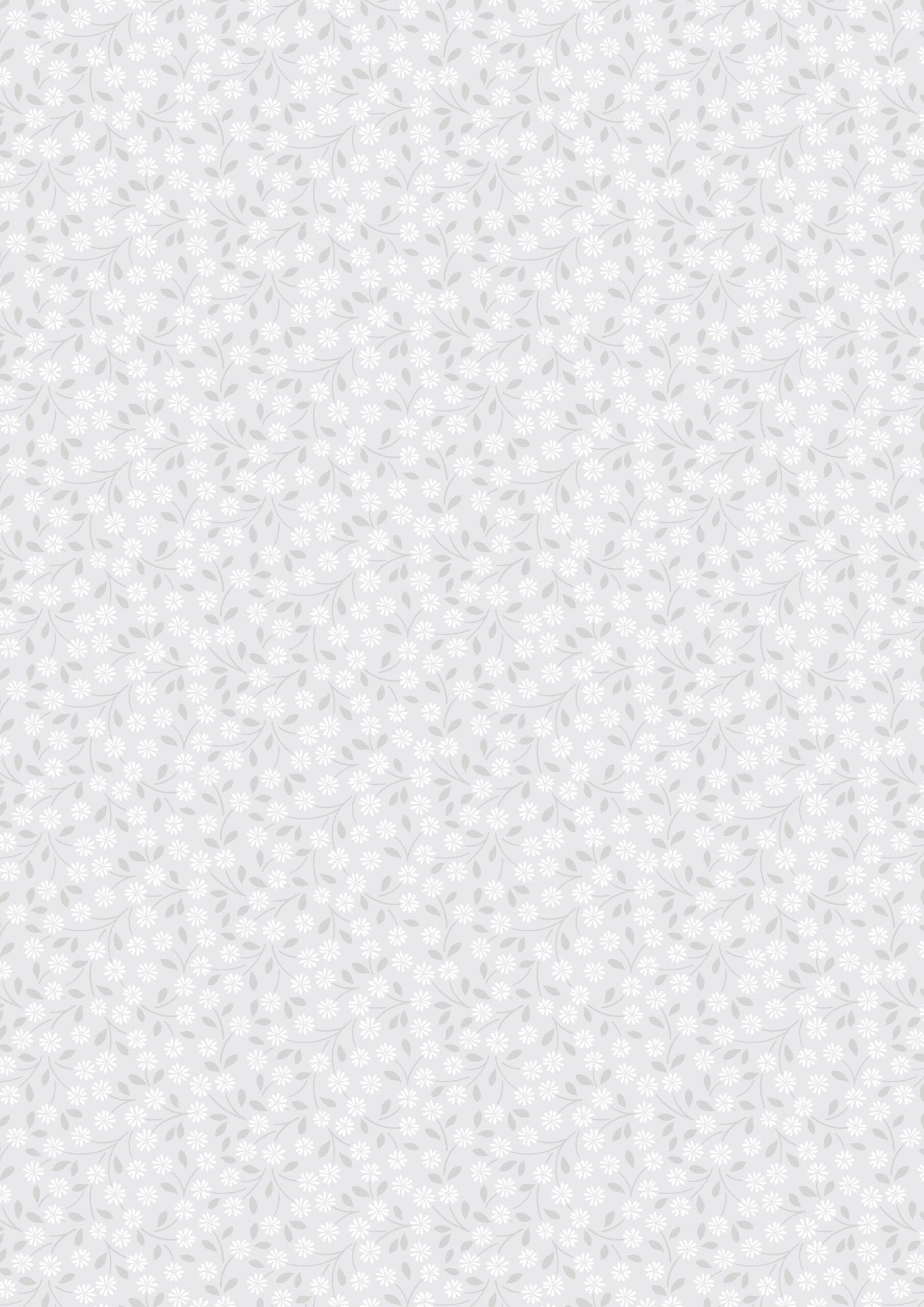 Lewis & Irene Forever Blooms Fabric Collection Interlaced Blossoms on Bright Gray Premium 100% Cotton Quilt Shop Quality Fabrics