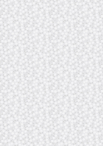 Lewis & Irene Forever Blooms Fabric Collection Interlaced Blossoms on Bright Gray Premium 100% Cotton Quilt Shop Quality Fabrics