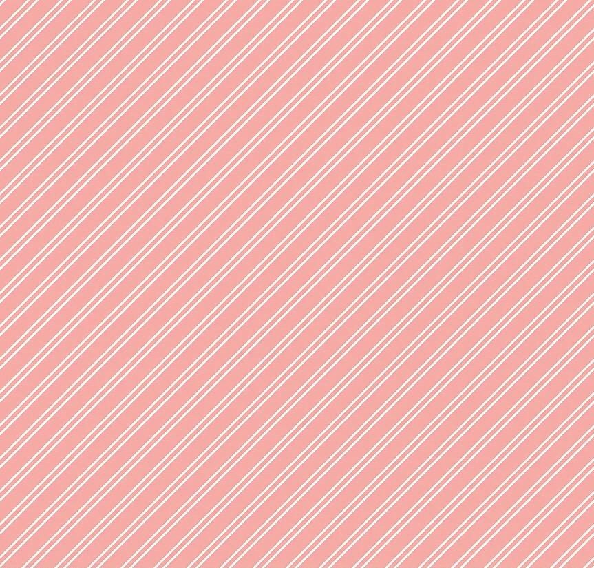 Riley Blake Between The Pages Fabric Collection Stripes on Coral Authentic Premium 100% Cotton Quilt Shop Quality Fabrics