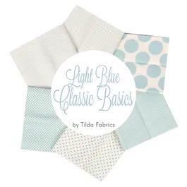 Tilda Basics Classics Light Blue Fabric Collection 6pc Fat Quarter Bundle Authentic Premium 100% Cotton Fabrics