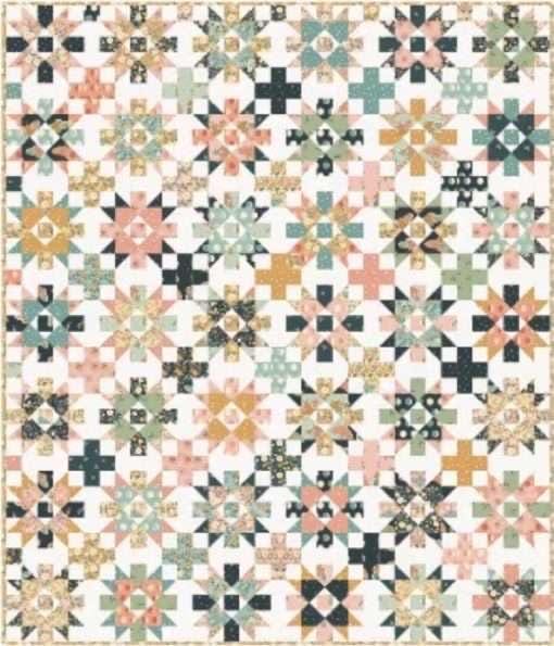 LIMITED EDITION!! Poppie Cotton Moonbeam Nights Quilt Kit Featuring Poppie Cotton Moonbeam Dreams Fabric Collection Finished Size: 70"x82"