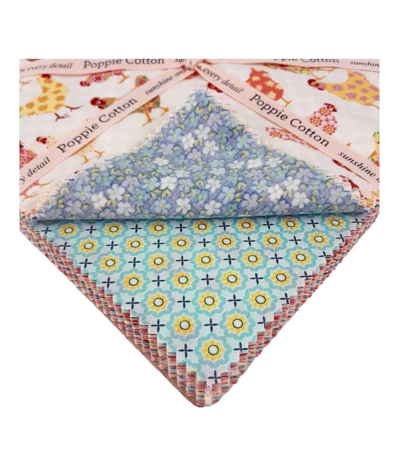 Poppie Cotton Prairie Sisters Homestead Fabric Collection 60pc 5" Stacker Authentic Premium 100% Cotton Fabrics