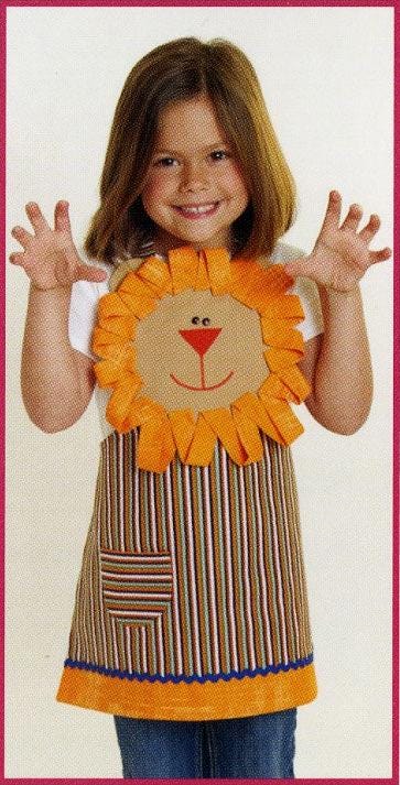 Cotton Ginny's Jungle Friends Child's Aprons Pattern - Includes Sizes 3-8
