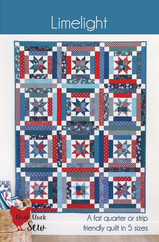 Cluck Cluck Sew Quilts Limelight Quilt Pattern - 5 Size Variations Per Pattern CCS#226