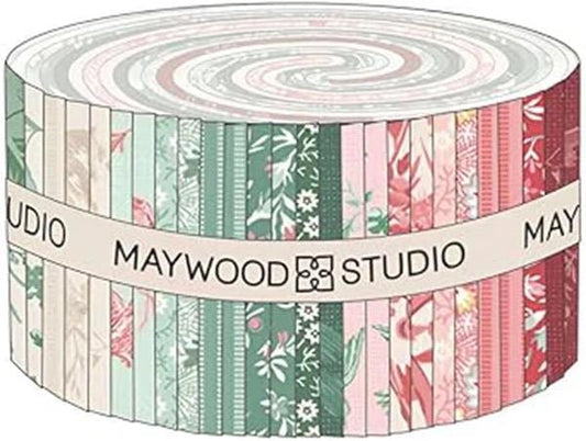 Maywood Studio Birdsong Fabric Collection 40pc (2.5" Strips) Jellyroll Authentic Premium 100% Cotton Fabrics