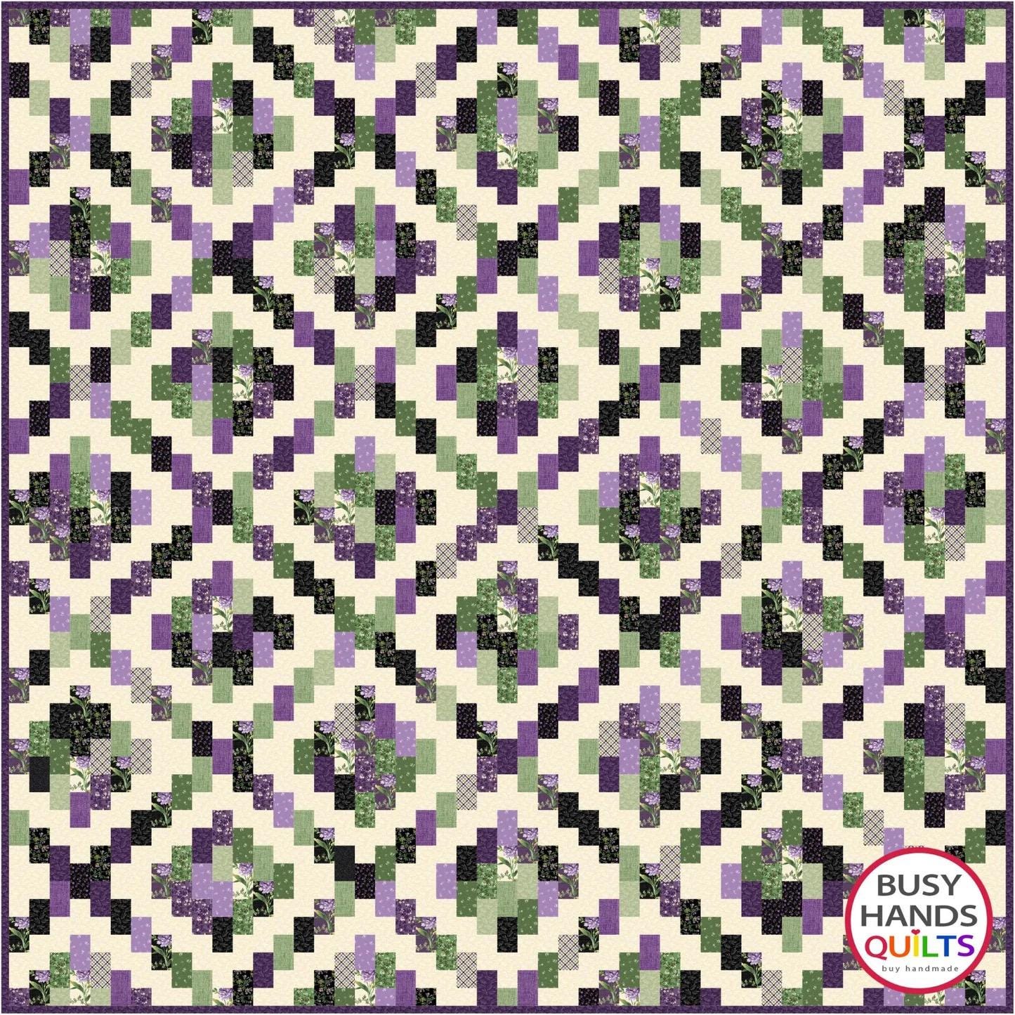 Busy Hands Quilts Brick Cottage Lane 2 Quilt Pattern BUS0121 - 5 Size Variations Per Pattern