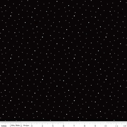 Riley Blake Dapple Dot Fabric Collection Dapple Dot Black Authentic Premium 100% Cotton Quilt Shop Quality Fabrics C640-Black
