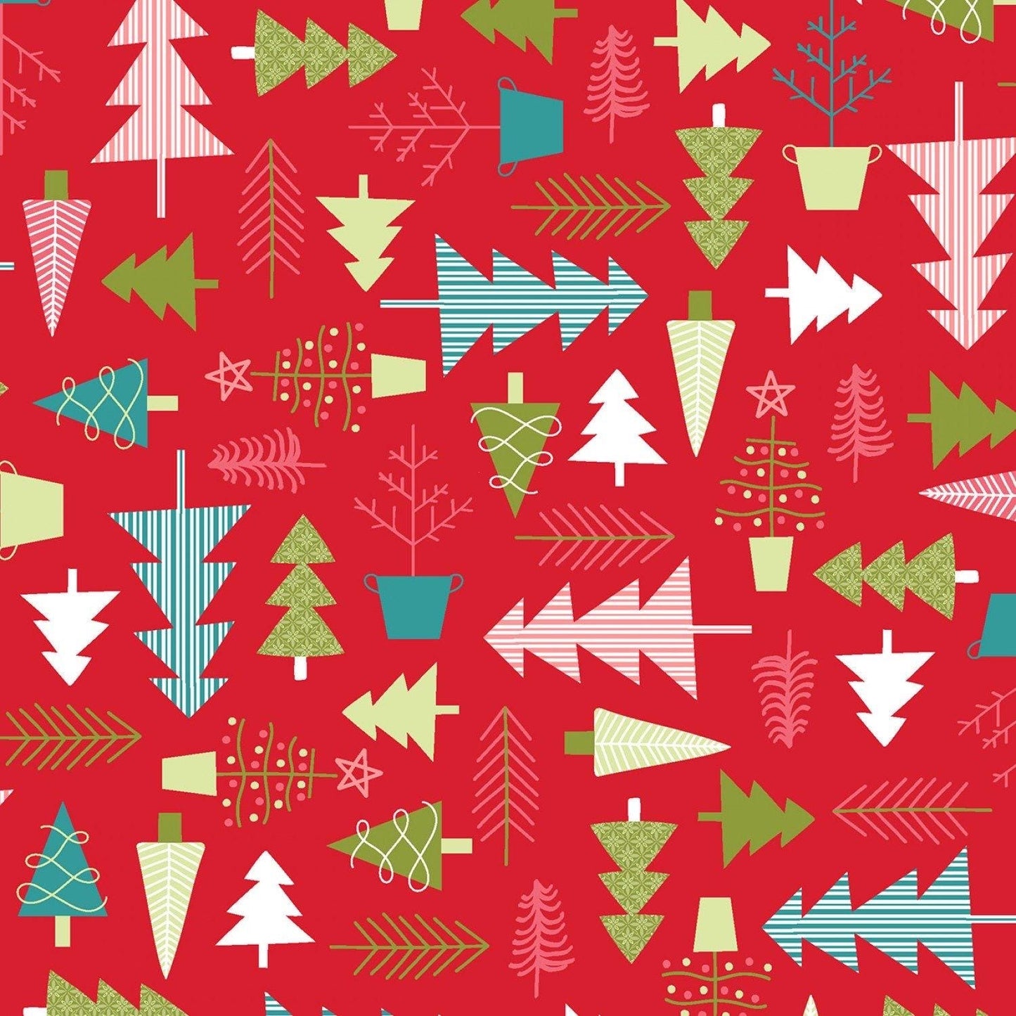 Maywood Studio Kimberbell Cup of Cheer Fabric Collection Tree Farm on Red MAS10204-R Authentic Premium 100% Cotton Quilt Shop Quality Fabric