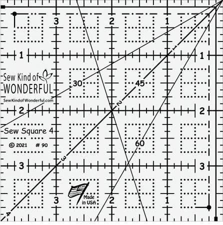 Sew Kind of Wonderful Posh Spring Wall Quilt Pattern Finished Size: 28"x38" (SKW Rulers Sold Separately)