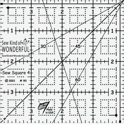 Sew Kind of Wonderful Posh Spring Wall Quilt Pattern Finished Size: 28"x38" (SKW Rulers Sold Separately)