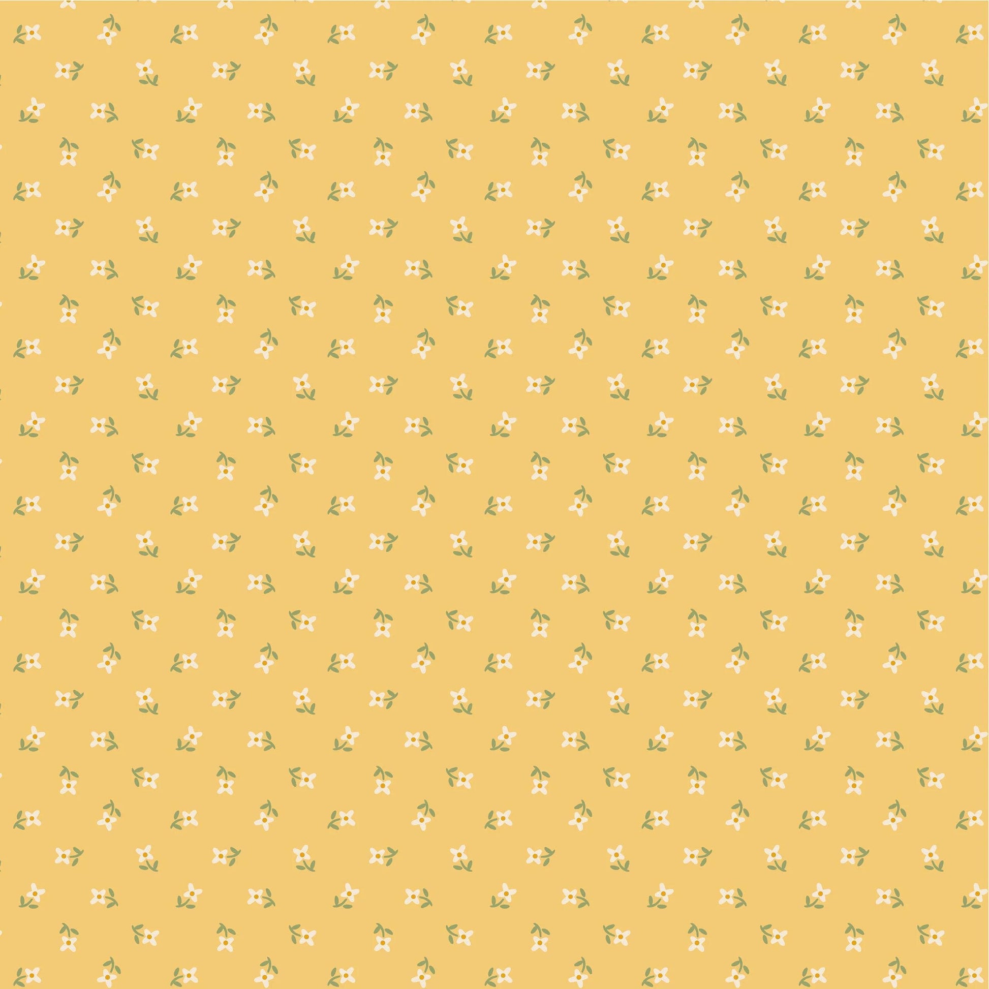 Poppie Cotton My Favorite Things Fabric Collection Vintage Apron on Yellow Authentic Premium 100% Cotton Fabrics