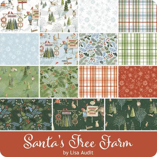 LAST TWO!! Riley Blake Santa's Tree Farm Panel Quilt Kit Featuring Santa's Tree Farm Fabric Collection KTBT-16450
