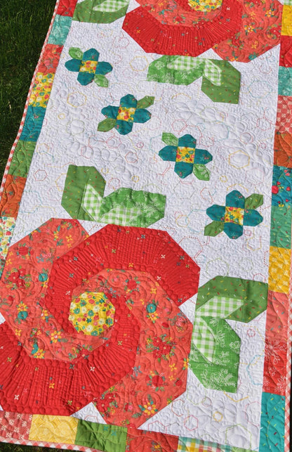 Anka's Treasures Rose Garden Table Runner Pattern - 2 Size Variations Per Pattern ANK349