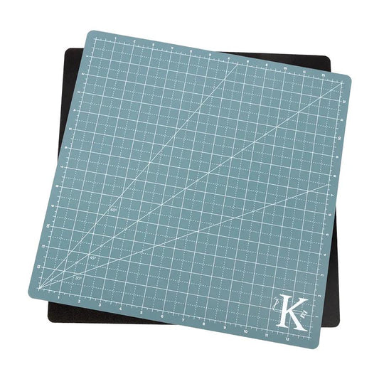 Kimberbebll 14"x14" Dusty Blue Rotating Cutting Mat - Easily Square Up Blocks ~ Perfect For Use With Orange Pop Rulers! KDTL124