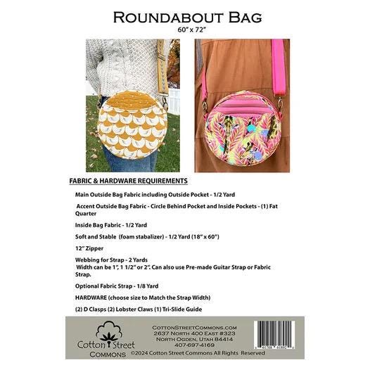PDF Cotton Street Commons Roundabout Bag Pattern Finished Size: 9"x3"