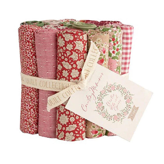 Tilda Creating Memories Winter Reds & Greens Fabric Collection 16pc Fat Eight Bundle Authentic Premium 100% Cotton Fabrics