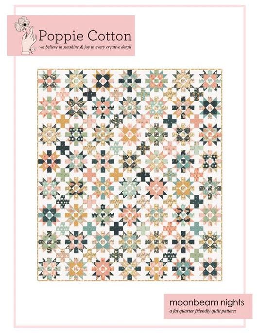 LIMITED EDITION!! Poppie Cotton Moonbeam Nights Quilt Kit Featuring Poppie Cotton Moonbeam Dreams Fabric Collection Finished Size: 70"x82"