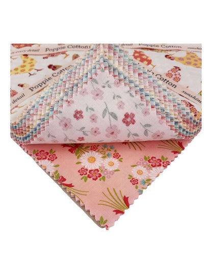 Poppie Cotton Prairie Sisters Homestead Fabric Collection 60pc 10" Stacker Authentic Premium 100% Cotton Quilt Shop Quality Fabrics