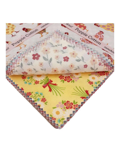 Poppie Cotton Prairie Sisters Homestead Fabric Collection 60pc 10" Stacker Authentic Premium 100% Cotton Quilt Shop Quality Fabrics