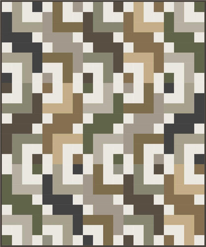 PDF Cotton Street Commons Scotland Yard Quilt Pattern Finished Size: 60"x72"