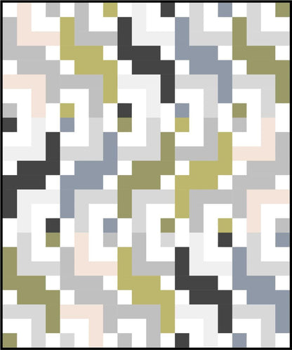 PDF Cotton Street Commons Scotland Yard Quilt Pattern Finished Size: 60"x72"