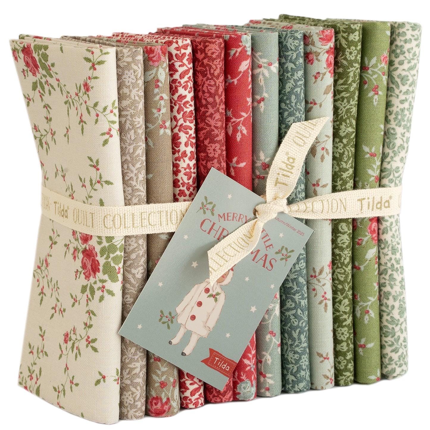 Tilda Merry Little Christmas Eve & Noel Fabric Collection 12pc Fat Quarter Bundle Authentic Premium 100% Cotton Fabrics